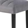 Marcus 46 Inch Dining Bench Fabric Upholstery Wood Tufted Gray Black By Casagear Home BM310237