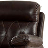 Dudd 37 Inch Power Glider Recliner with USB Port Faux Leather Brown By Casagear Home BM310898