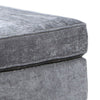 34 Inch Ottoman Box Seat Cushion Aligned Welt Trim Chenille Gray By Casagear Home BM310904