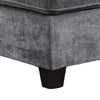 34 Inch Ottoman Box Seat Cushion Aligned Welt Trim Chenille Gray By Casagear Home BM310904