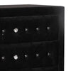 Zoha 49 Inch Tall Dresser Chest 5 Drawer Cabriole Legs Black Fabric By Casagear Home BM310909