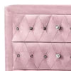 Zoha 49 Inch Tall Dresser Chest 5 Drawer Cabriole Legs Pink Upholstery By Casagear Home BM310915