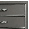 Aliso 47 Inch Tall Dresser Chest 5 Drawers Solid Wood Dark Gray Finish By Casagear Home BM310944