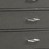 Aliso 47 Inch Tall Dresser Chest 5 Drawers Solid Wood Dark Gray Finish By Casagear Home BM310944