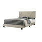 Neri California King Bed Channel Tufted Welt Trim Light Gray Upholstery By Casagear Home BM310953