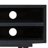 Zaha 56 Inch TV Media Console 2 Door Screen Print Black Mango Wood By Casagear Home BM311060