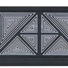 Zaha 56 Inch TV Media Console 2 Door Screen Print Black Mango Wood By Casagear Home BM311060