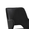 20 Inch Side Chair Set of 2 Wingback Stitched Microfiber Black Gold By Casagear Home BM311068