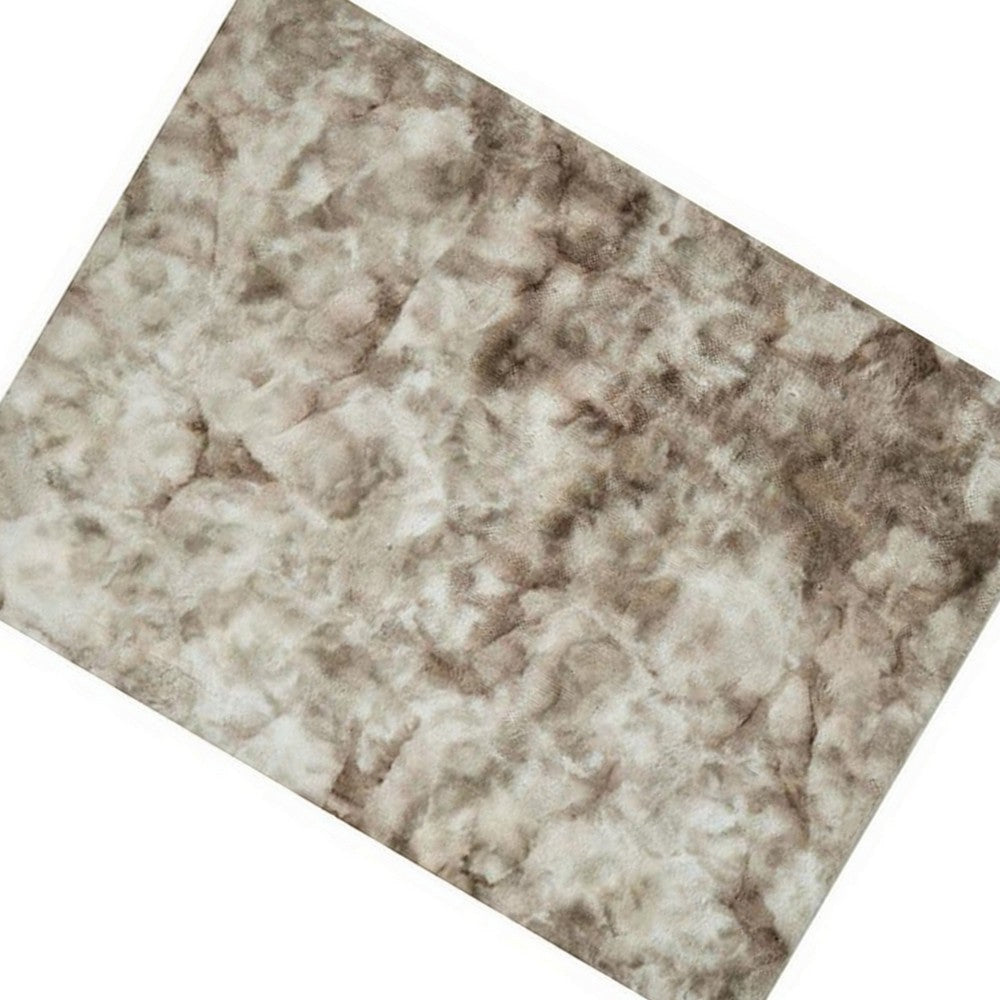 Ica 5 x 7 Area Rug Non Slip Canvas Backing Tie Dye Polyester Beige By Casagear Home BM311083