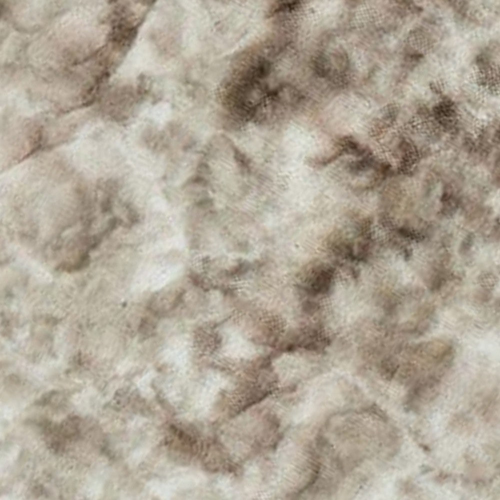 Ica 5 x 7 Area Rug Non Slip Canvas Backing Tie Dye Polyester Beige By Casagear Home BM311083