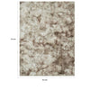 Ica 5 x 7 Area Rug Non Slip Canvas Backing Tie Dye Polyester Beige By Casagear Home BM311083