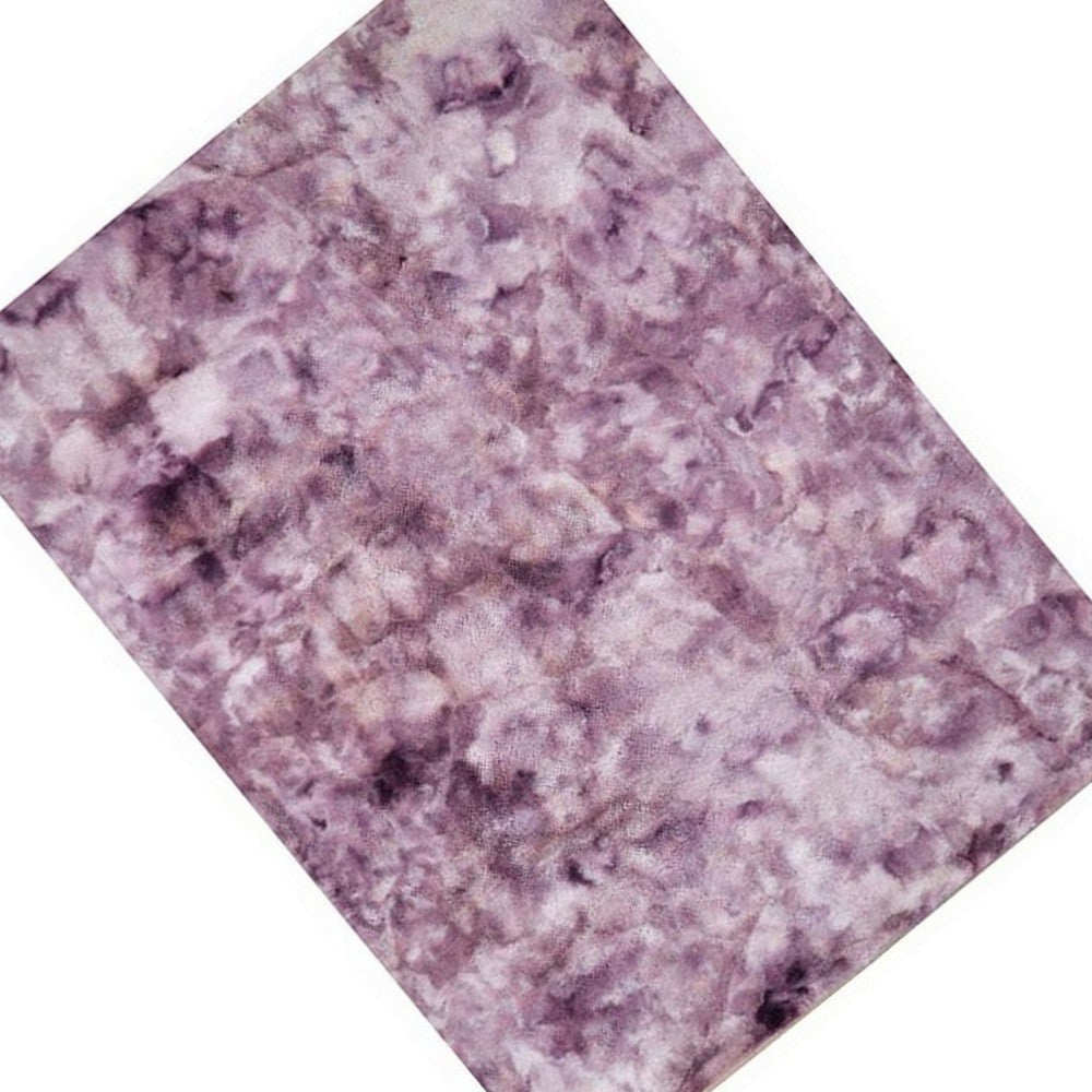 Ica 5 x 7 Area Rug Non Slip Canvas Backing Tie Dye Polyester Purple By Casagear Home BM311085