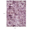 Ica 5 x 7 Area Rug Non Slip Canvas Backing Tie Dye Polyester Purple By Casagear Home BM311085