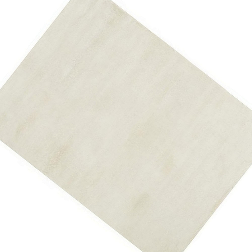 Ica 5 x 7 Area Rug Non Slip Canvas Backing Tie Dye Polyester Off White By Casagear Home BM311086