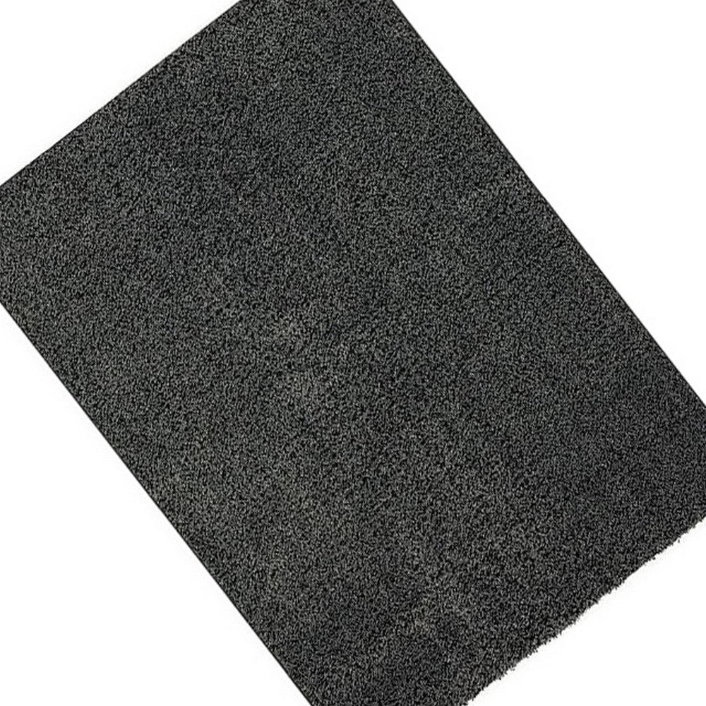 Dufu 8 x 10 Area Rug Large Hard Latex Backing Polyester Dark Gray By Casagear Home BM311089