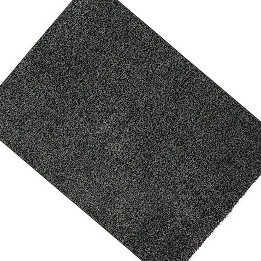 Dufu 5 x 7 Area Rug Medium Hard Latex Backing Polyester Dark Gray By Casagear Home BM311090