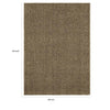 Dufu 8 x 10 Area Rug Large Hard Latex Backing Polyester Dark Beige By Casagear Home BM311091