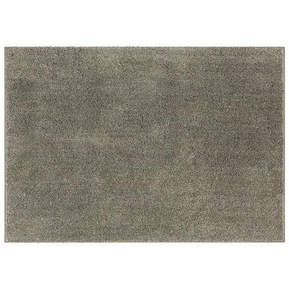 Dufu 8 x 10 Area Rug Large Hard Latex Backing Polyester Warm Gray By Casagear Home BM311093