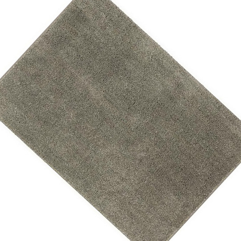 Dufu 8 x 10 Area Rug Large Hard Latex Backing Polyester Warm Gray By Casagear Home BM311093