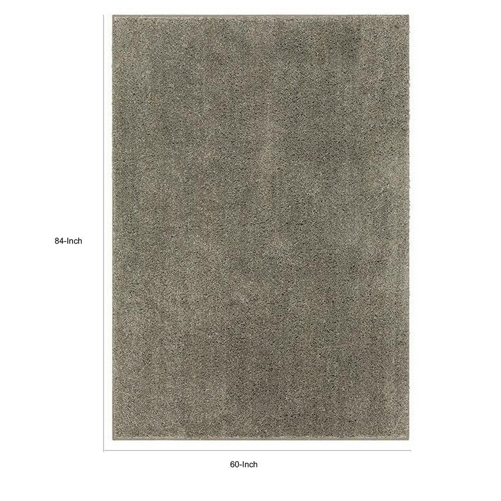 Dufu 5 x 7 Area Rug Medium Hard Latex Backing Polyester Warm Gray By Casagear Home BM311094