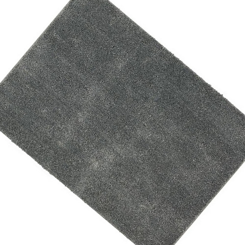 Dufu 8 x 10 Area Rug Large Hard Latex Backing Polyester Smoke Gray By Casagear Home BM311095