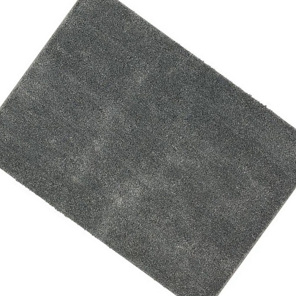 Dufu 5 x 7 Area Rug Medium Hard Latex Backing Polyester Smoke Gray By Casagear Home BM311096