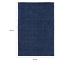 Shey 5 x 8 Area Rug Medium Hand Loomed Wool No Backing Navy Blue By Casagear Home BM311097