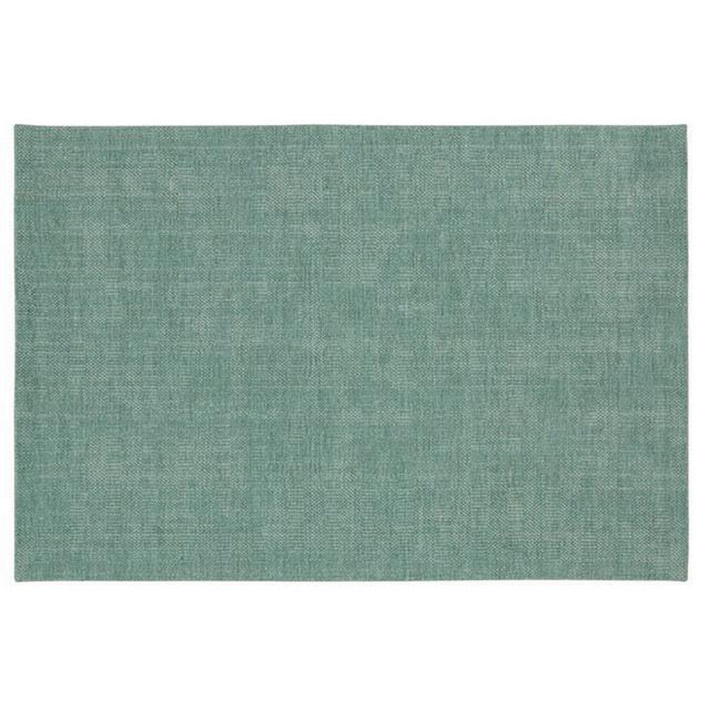 Shey 5 x 8 Area Rug Medium Hand Loomed Wool No Backing Light Teal By Casagear Home BM311098