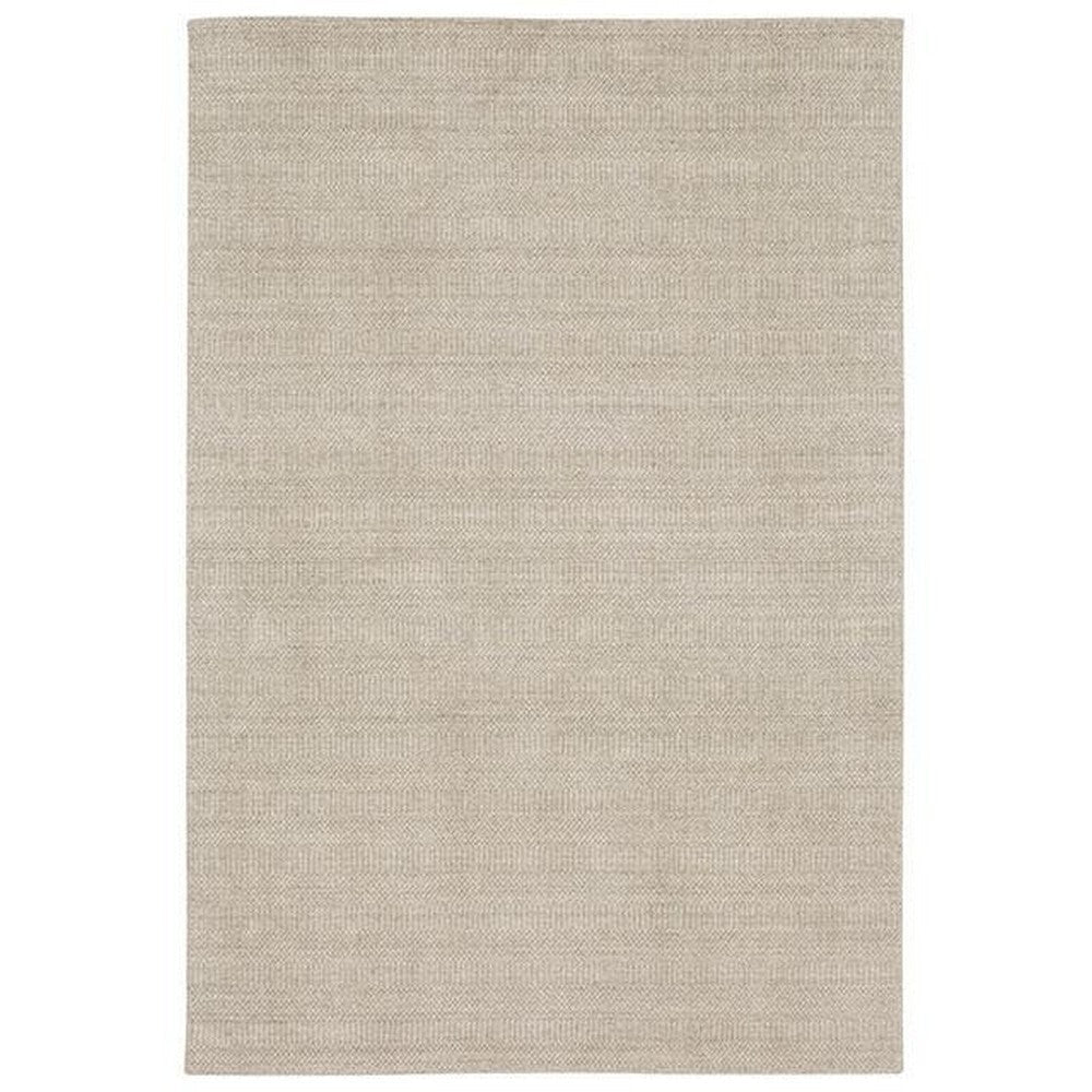 Shey 5 x 8 Area Rug, Medium, Hand Loomed Wool, No Backing, Silver Finish By Casagear Home