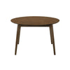 Kiq 48 Inch Dining Table Wood Round Tabletop Angled Legs Walnut Brown By Casagear Home BM311119