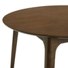 Kiq 48 Inch Dining Table Wood Round Tabletop Angled Legs Walnut Brown By Casagear Home BM311119