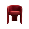 24 Inch Accent Chair Modern Art Style Burnt Red Velvet Upholstery By Casagear Home BM311143