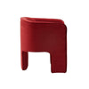 24 Inch Accent Chair Modern Art Style Burnt Red Velvet Upholstery By Casagear Home BM311143