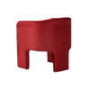 24 Inch Accent Chair Modern Art Style Burnt Red Velvet Upholstery By Casagear Home BM311143