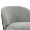 32 Inch Swivel Accent Chair Smooth Curved Shape Gray Fabric Upholstery By Casagear Home BM311164