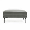 Salk 30 Inch Ottoman Rectangular Cushioned Seat Dark Gray Upholstery By Casagear Home BM311175