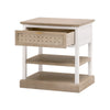 25 Inch Side End Table 1 Drawer 2 Open Storage Shelves White Oak Brown By Casagear Home BM311368