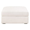 Tom 38 Inch Ottoman Modular Storage Cushioned White Espresso Brown By Casagear Home BM311375