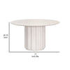 Nyl 21 Inch Coffee Table Round Shape Fluted Details Plinth Base White By Casagear Home BM311381