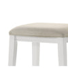 Rani 26 Inch Counter Height Stool Cushioned Seat Backless White Finish By Casagear Home BM311414