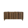 Texu 69 Inch Sideboard Console Pine Wood Pedant Handles Brown Red By Casagear Home BM311490