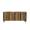 Texu 69 Inch Sideboard Console Pine Wood Pedant Handles Brown Yellow By Casagear Home BM311491