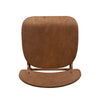 Seln 24 Inch Counter Stool Chair Curved Seat Open Back Dark Brown Wood By Casagear Home BM311543