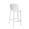 Celin 26 Inch Counter Stool Chair, Set of 4, Stackable, Mesh Back, White By Casagear Home