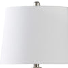 22 Inch Table Lamp Cream Round Cascading Ceramic Design Urn Brushed Metal By Casagear Home BM311579