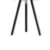 Rio 21 Inch Accent Table Lamp Gray Feather Shade Black Metal Tripod Base By Casagear Home BM311584