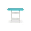 Ely 42 Inch Counter Height Dining Table Outdoor Slatted Turquoise White By Casagear Home BM311600