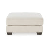 42 Inch Ottoman Oversized Cushion Modern Style Soft Beige Polyester By Casagear Home BM311638