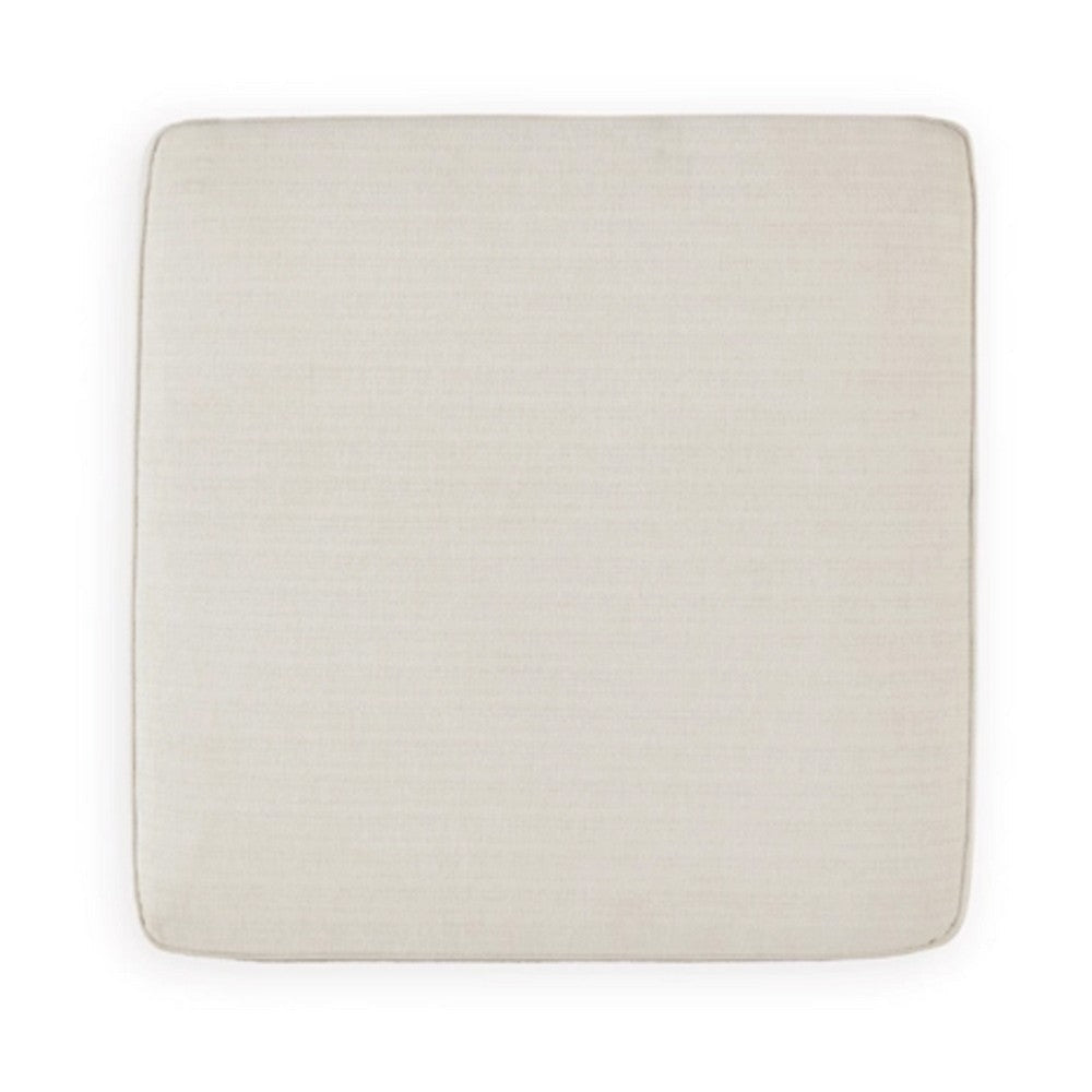 42 Inch Ottoman Oversized Cushion Modern Style Soft Beige Polyester By Casagear Home BM311638