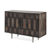 44 Inch Sideboard Cabinet Console with 2 Doors Rustic Brown Mango Wood By Casagear Home BM311663